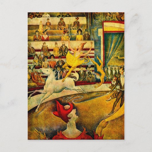 Georges Seurat's The Circus (1891) Postkarte (Vorderseite)