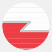 George's Zig-Zag Runder Aufkleber (Vorderseite)