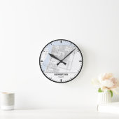 Georgetown Clock City Line Art Runde Wanduhr (Zuhause)