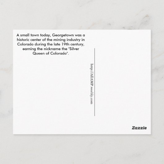 Georgetown, Colorado Postkarte (Rückseite)