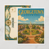 Georgetown Delaware The Circle GeoSaga Postkarte (Vorne/Hinten)