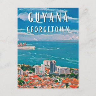Georgetown, die bunte Hauptstadt von Guyana Postkarte