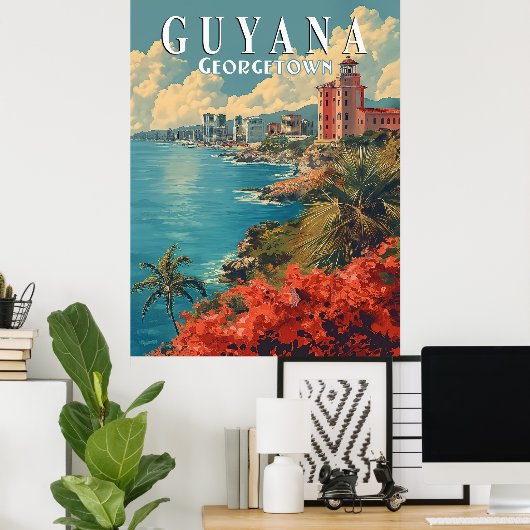 Georgetown, Guyana Poster (Heimbüro)
