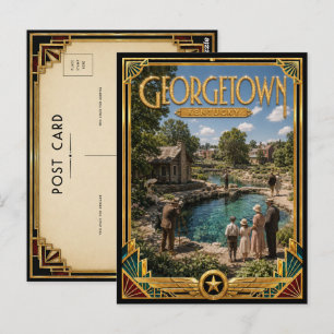 Georgetown Kentucky Vintage Art Deco Golden Age Postkarte