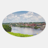 Georgetown Ovaler Aufkleber (Vorderseite)