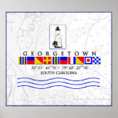 Georgetown SC Marine Signal Flag Poster (Vorne)