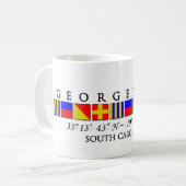 Georgetown Sc-Marinesignal-Flaggen-Tasse Kaffeetasse (Vorderseite Links)