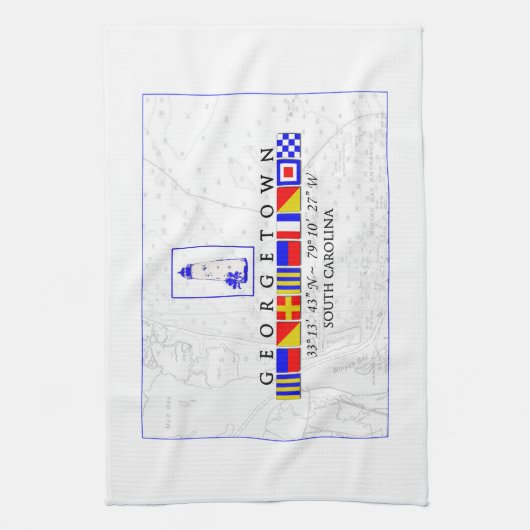 Georgetown Sc-Marinesignal-Flaggen-Tuch Handtuch (Vertikal)