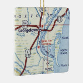 Georgetown SC Vintage Karte Keramikornament (Rechts)