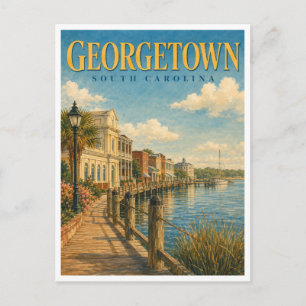 Georgetown South Carolina Harborwalk GeoSaga Postkarte