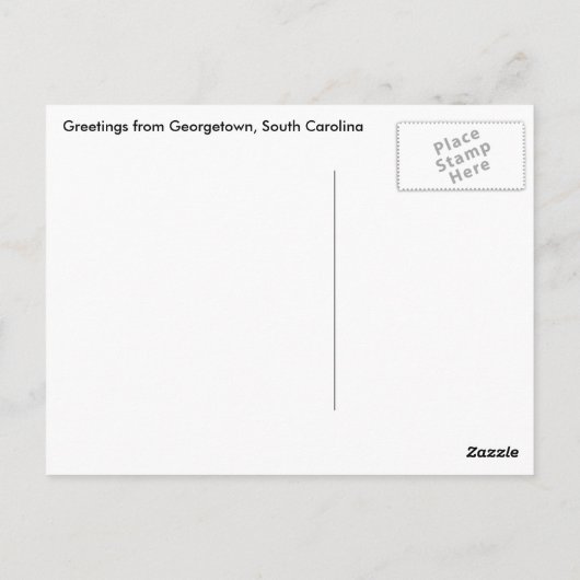 Georgetown, South Carolina Seekarte Postkarte (Rückseite)