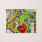 Georgetown Texas Cartoon Karte Puzzle (Horizontal)