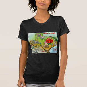 Georgetown Texas Cartoon Karte T-Shirt