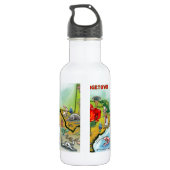 Georgetown Texas Cartoon Karte Trinkflasche (Rückseite)