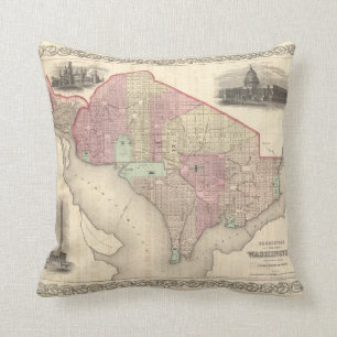 Georgetown und die Stadt von Washington Kissen