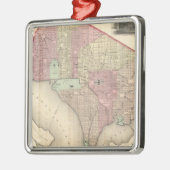 Georgetown und die Stadt von Washington Silbernes Ornament (Links)