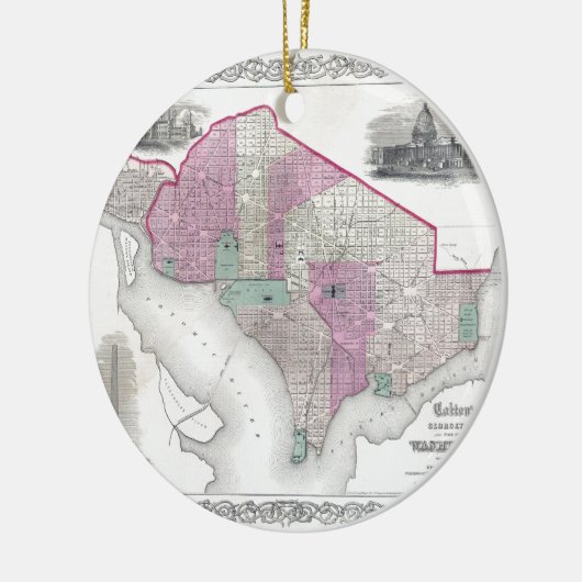 Georgetown und Washington DC Keramik Ornament (Links)