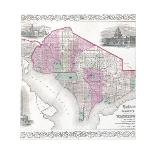 Georgetown und Washington DC Notizblock (Vorderseite)