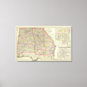 Georgia, Alabama Leinwanddruck