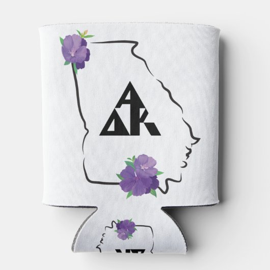 Georgia Alpha Delta Kappa schwarzes Dreieck-Logo Dosenkühler (Rückseite)