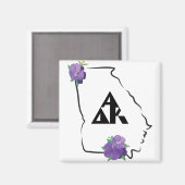 Georgia Alpha Delta Kappa schwarzes Dreieck-Logo Magnet (Vorderseite/Rückseite)
