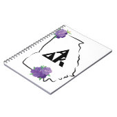 Georgia Alpha Delta Kappa schwarzes Dreieck-Logo Notizblock (Linke Seite)