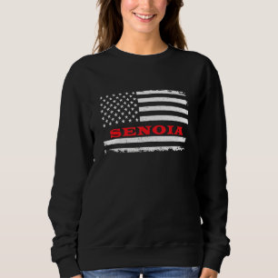 Georgia American Flag Senoia Usa Patriotic Souveni Sweatshirt