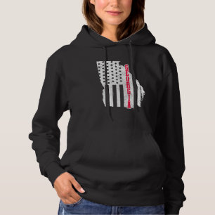 Georgia American Flag Staat Map Priotic 4t Hoodie