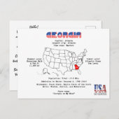 Georgia American Staat auf der Karte und nützliche (Vorne/Hinten)