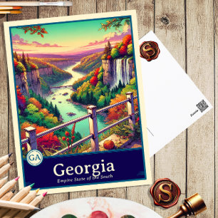 Georgia Anime Style Cel Schattenkarte Postkarte