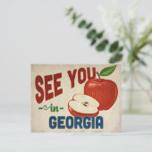 Georgia Apple - Vintage Travel Postkarte (Stehend Vorderseite)