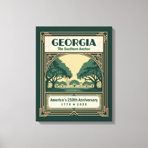 Georgia Art Deco Amerika 250. Jubiläum Leinwanddruck