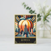 Georgia | Art Deco Postkarte (Stehend Vorderseite)