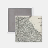 Georgia Atlas Map Magnet (Vorderseite/Rückseite)