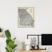 Georgia Atlas Map Poster (Heimbüro)