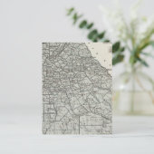 Georgia Atlas Map Postkarte (Stehend Vorderseite)