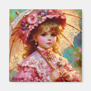 GEORGIA ~Attraktives Vintages Mädchen ~ Magnet