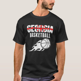 Georgia Basketball Fans Jersey Georgianische Flagg T-Shirt