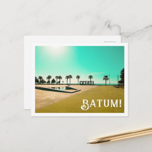 Georgia Batumi Architektur Landschaft Postkarte (Vorderseite/Rückseite Beispiel)