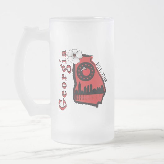 Georgia-Bier-Tasse Mattglas Bierglas (Links)
