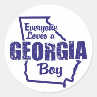 Georgia Boy Runder Aufkleber