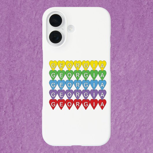 Georgia Bunte Herzen Case-Mate iPhone Hülle