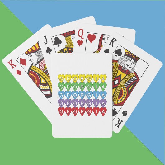 Georgia Bunte Herzen Spielkarten