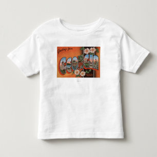 Georgia (Cherokee Rose) - große Buchstabe-Szenen Kleinkind T-shirt