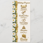 Georgia Cherokee Rose Hochzeitsprogrammkarte Programm (Vorderseite)
