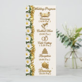 Georgia Cherokee Rose Hochzeitsprogrammkarte Programm (Stehend Vorderseite)