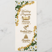 Georgia Cherokee Rose Hochzeitsprogrammkarte Programm (Vorderseite)