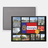 Georgia Der Peach-Staat-Magnet Magnet (Vorderseite/Rückseite)