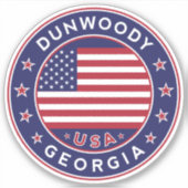 Georgia, Dunwoody Aufkleber (Vorderseite)