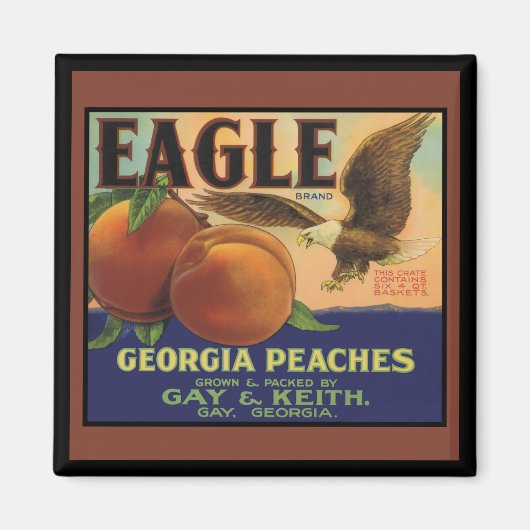 Georgia Eagle Peaches Magnet (Vorne)